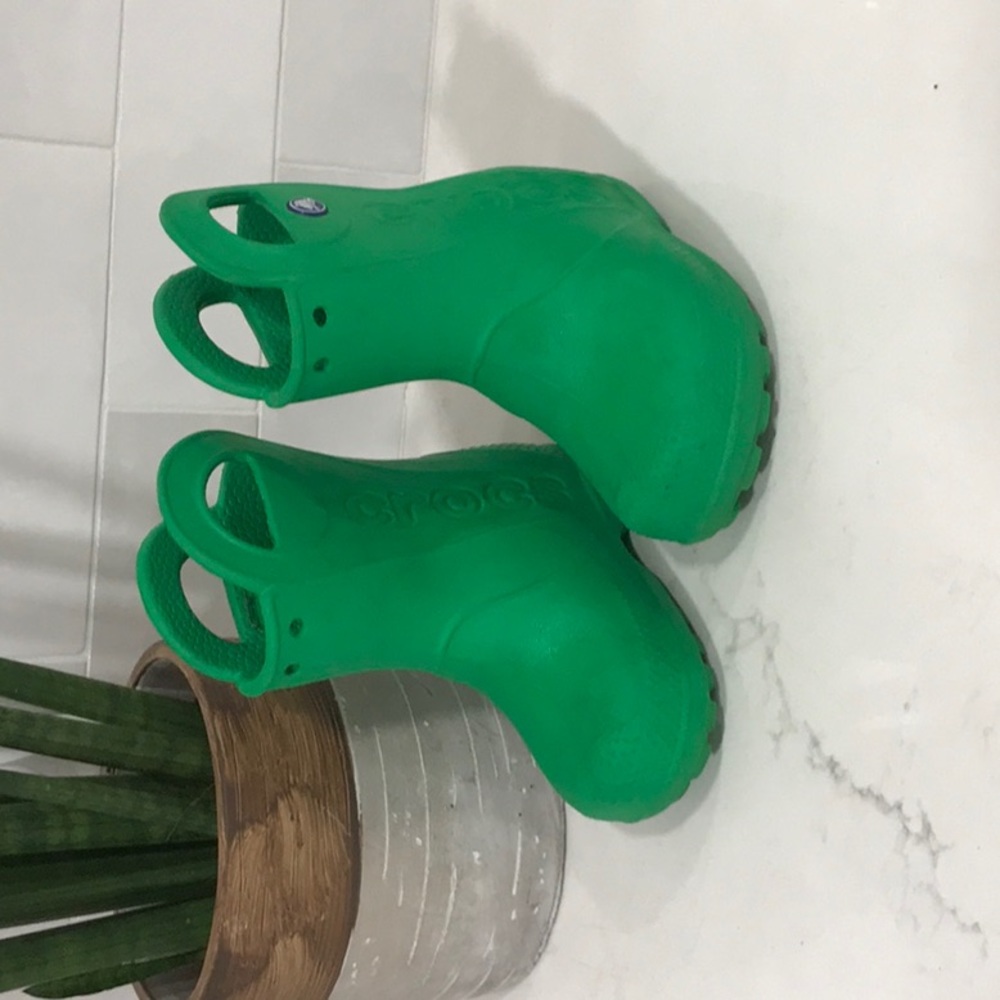 Green Crocs Boots for Toddler